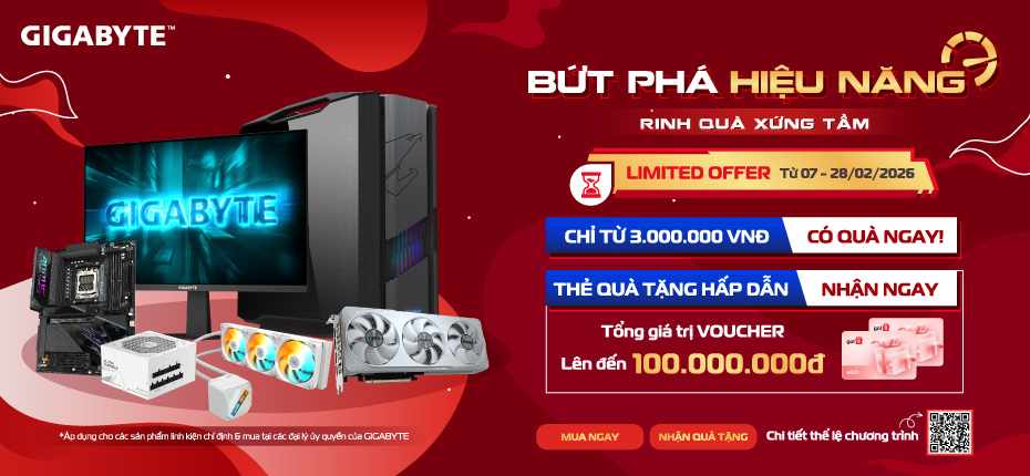 BỨT PHÁ HIỆU NĂNG – RINH QUÀ XỨNG TẦM CÙNG GIGABYTE