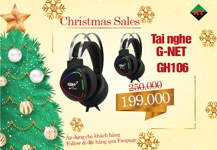 🎄 CHRISTMAS SALES – TAI NGHE G-NET GH106 CHỈ 199K! 🎧