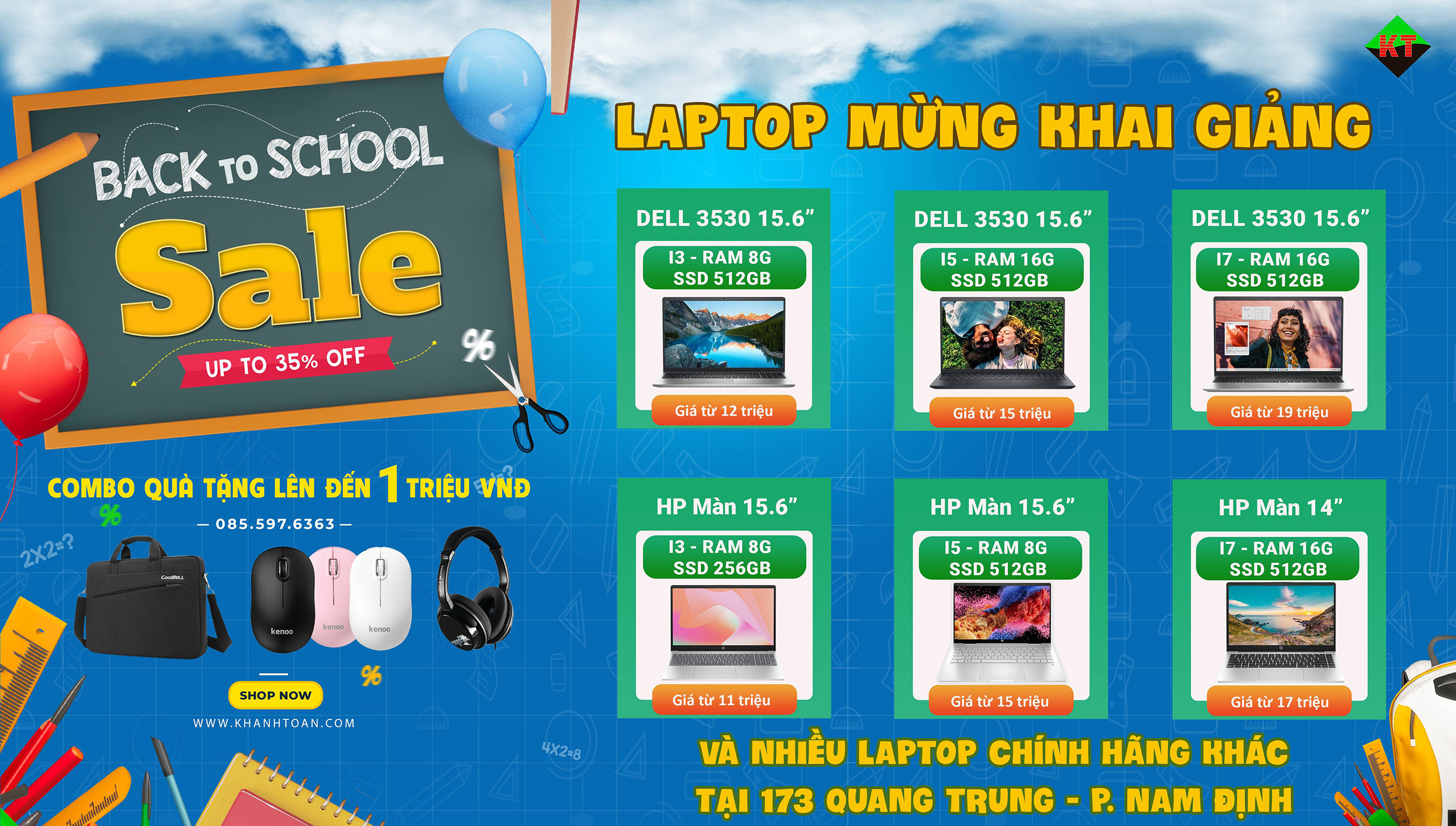 BACK TO SCHOOL 2025 – SALE LAPTOP MỪNG KHAI GIẢNG