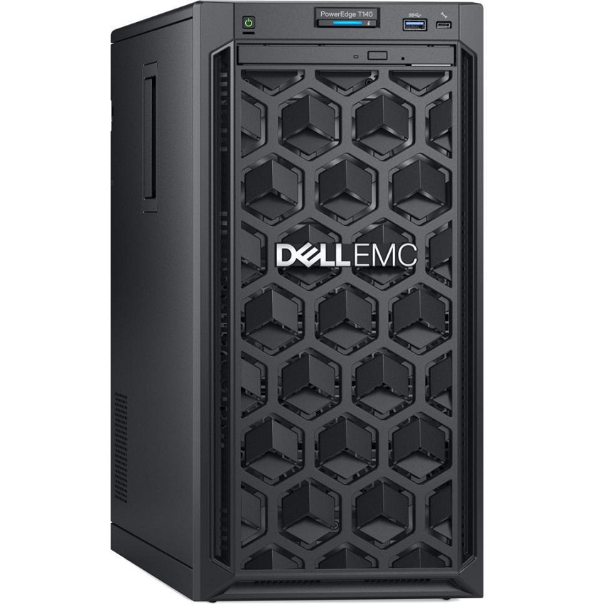 Máy chủ Dell T140 (Cable HDD Intel Xeon E-2224/ 8GB UDIMM 2666MTs/1TB 7.2K RPM SATA 6Gbps 512n 3.5in Cabled Hard Drive/ DVDRW/ Embedded SATA/ DP On-Board LOM 1GBE/ iDRAC9 Basic/ 3 Yrs Pro) 2