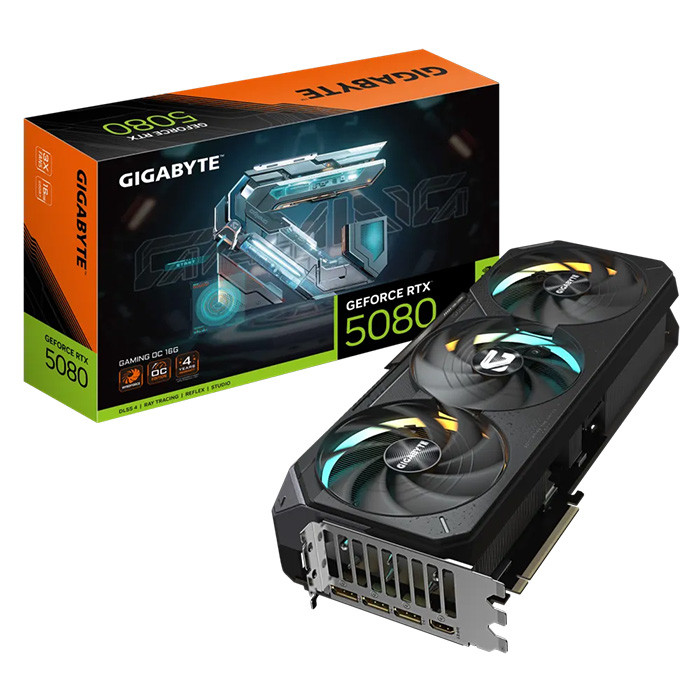 VGA Gigabyte RTX 5080 GAMING OC 16GB (N5080GAMING OC-16GD) LED RGB 1