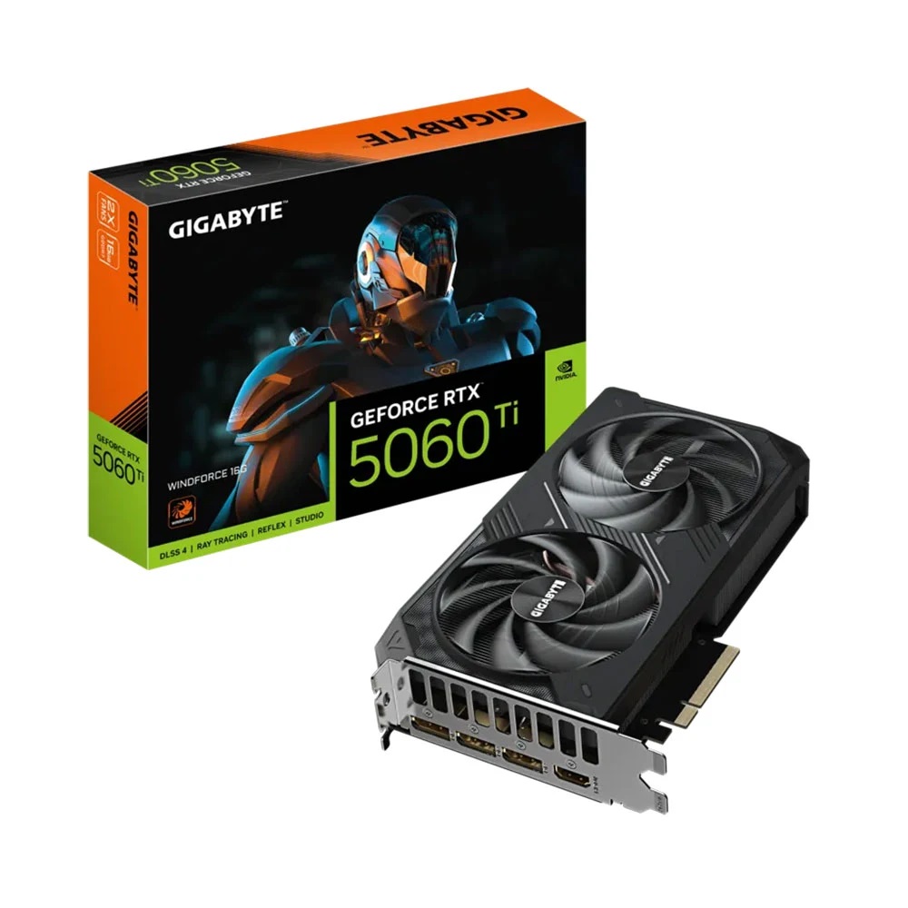 Cạc màn hình GeForce RTX™ 5060 Ti WINDFORCE 8G 2 fans GV-N506TWF2-8GD 1