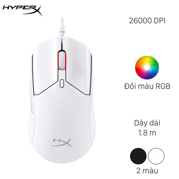 Chuột Gaming HP HyperX Pulsefire Haste 2 Black 6N0A7AA 4