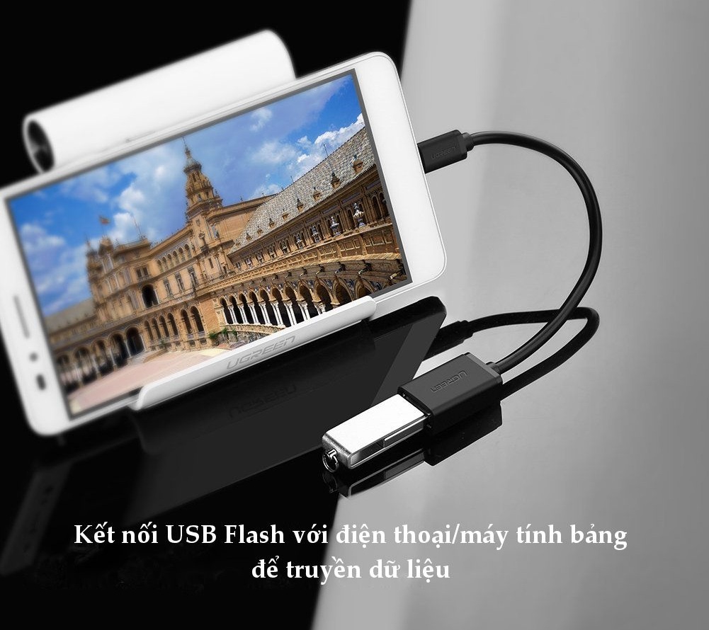 Cáp OTG USB Type C sang USB 2.0 chuẩn A cổng âm Ugreen 30175 3