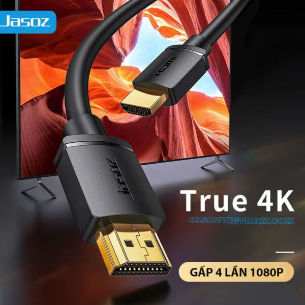 Cáp HDMI 2.0 Jasoz Dài 1.5m T-A280 — 4K@60Hz, 2K@144Hz, 18Gbps, OFC 19+1 2