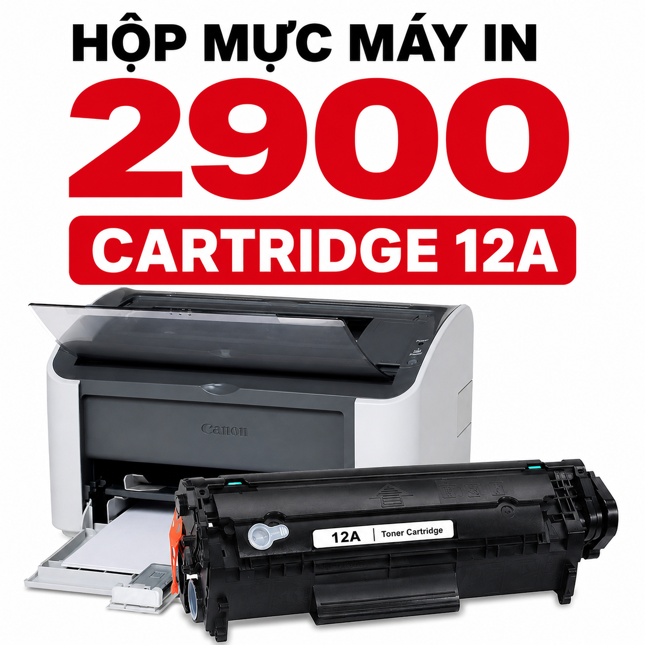 Hộp Mực In Laser Premium – Mực 12A (Q2612A) Đa Năng Cho HP/Canon 2900 1