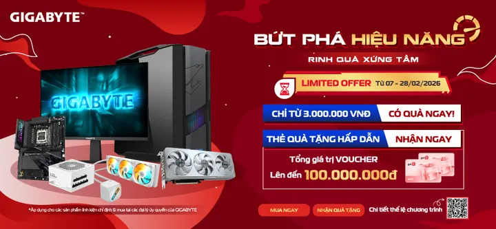 BỨT PHÁ HIỆU NĂNG – RINH QUÀ XỨNG TẦM CÙNG GIGABYTE