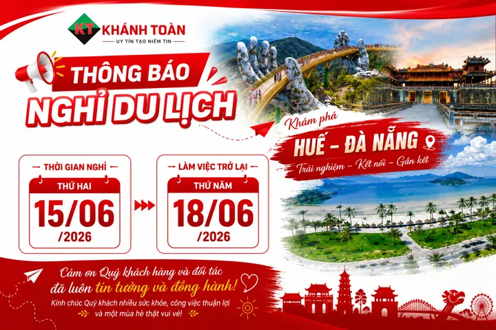 THÔNG BÁO NGHỈ DU LỊCH HÈ 2026 – CÔNG TY KHÁNH TOÀN