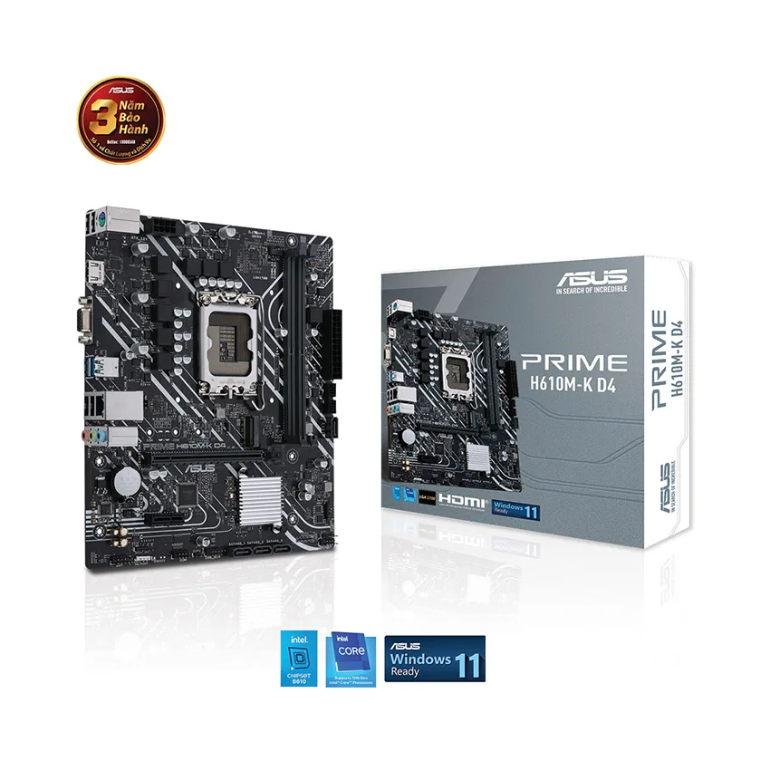 Bo mạch chủ Mainboard Asus Prime H610M-K D4