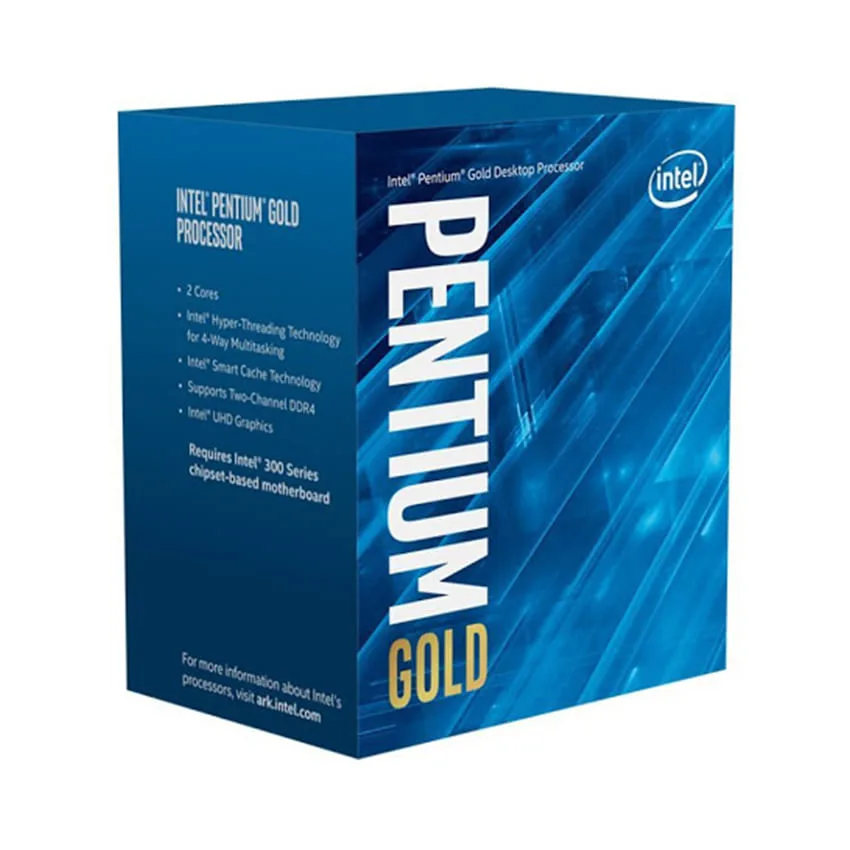 Bộ vi xử lý CPU Intel Pentium Gold G6400 (4M Cache, 4.00 GHz, 2 Lõi 4 Luồng, Socket 1200)