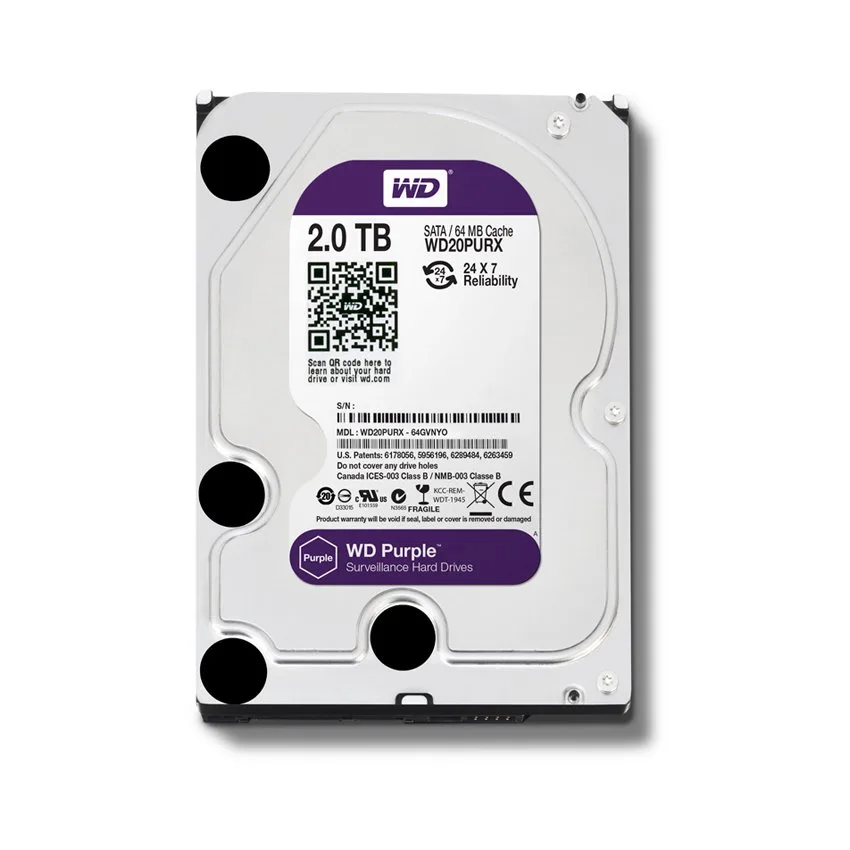 Ổ cứng HDD WD Purple 2TB 3.5 inch, 5400RPM, SATA, 64MB Cache