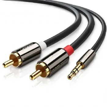 Cáp Audio 3,5mm ra 2 đầu RCA dài 3m chính hãng Ugreen 10590