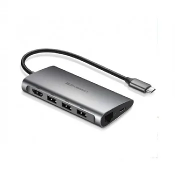 Bộ chuyển đổi Ugreen 50538 USB Type-C sang HDMI, Lan, USB 3.0, SD/TF