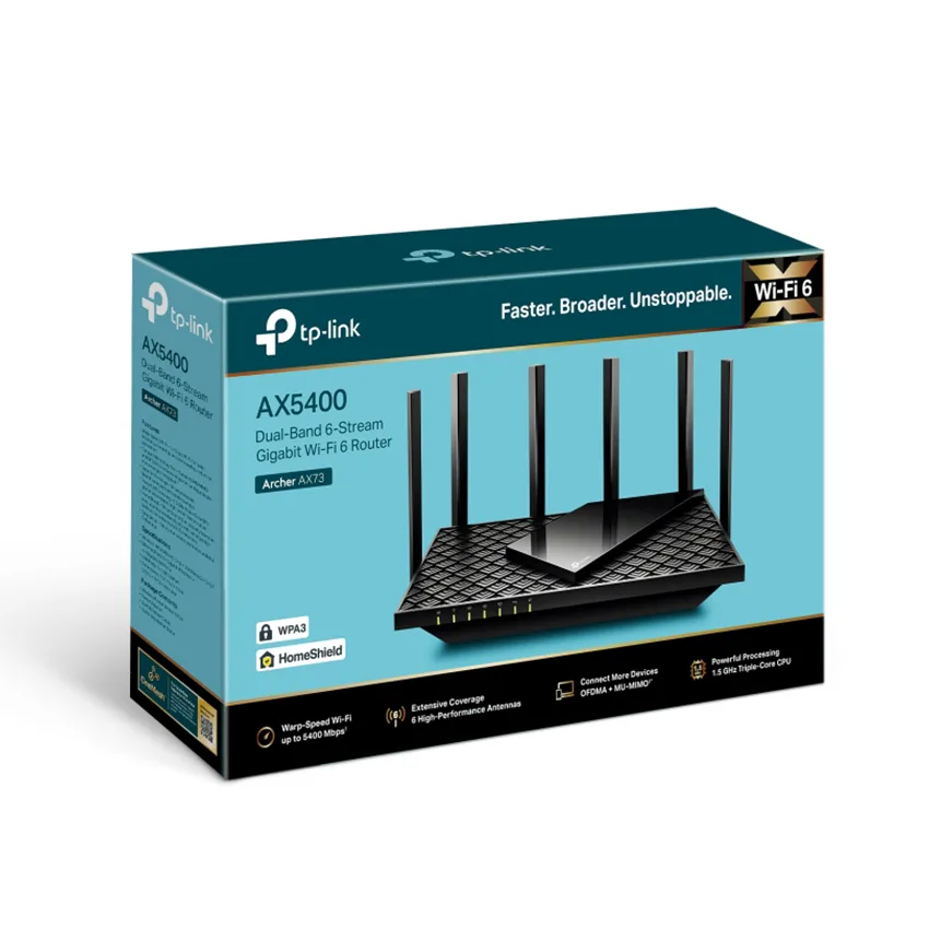 Bộ phát wifi 6 TP-Link Archer AX73 (Wi-Fi 6 Gigabit Băng Tần Kép AX5400)