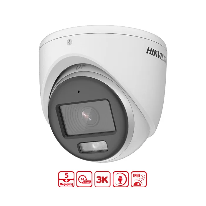 Camera Dome Hikvision DS-2CE70KF0T-MFS  CMOS 3K (5MP) 2.8mm, TVI/AHD/CVI/CVBS, Hồng ngoại 20m, Tích hợp Mic