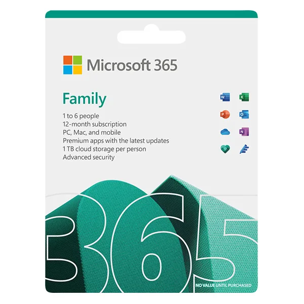 Phần mềm Microsoft 365 Family English APAC EM Subscr 1YR Medialess P8 (6GQ-01555)