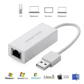 Cáp chuyển đổi USB 2.0 ra LAN Ugreen 20253