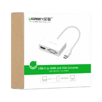 Cáp chuyển đổi USB Type-C sang HDMI/VGA Ugreen 30843