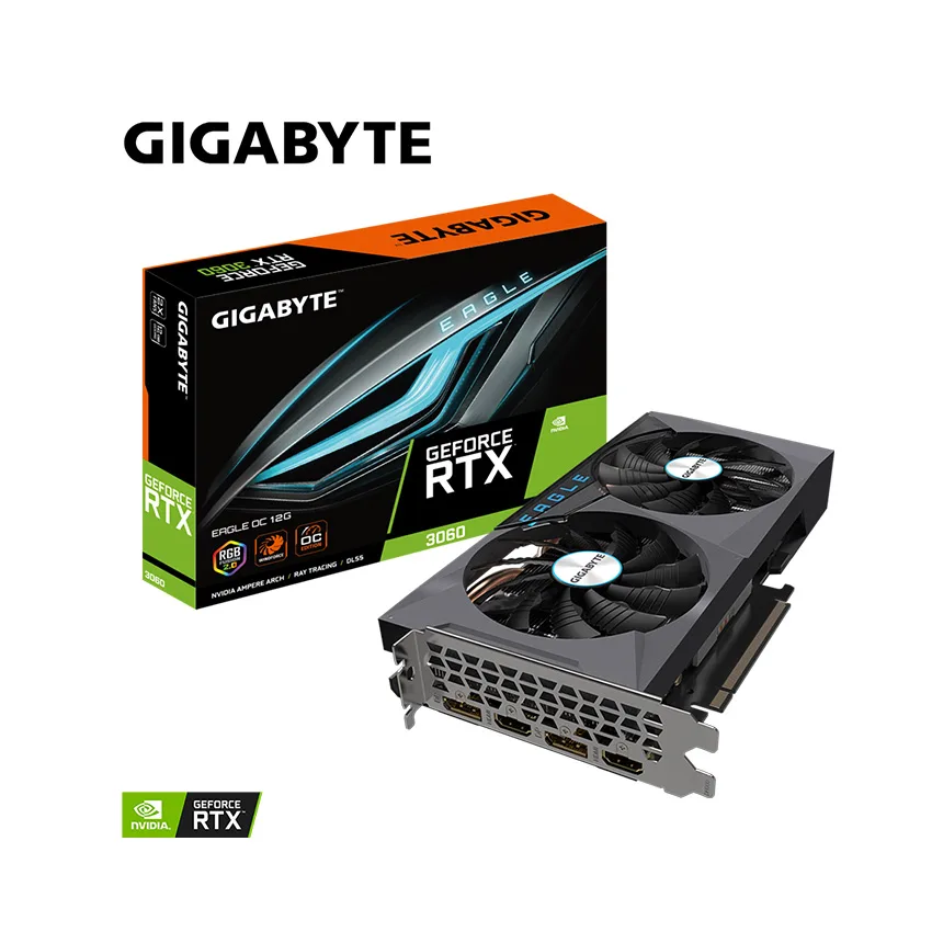 Cạc màn hình Gigabyte GeForce RTX 3060 EAGLE OC 12GB DDR6