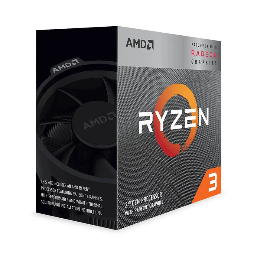 Bộ vi xử lý CPU AMD RYZEN 3 3200G (3.6GHZ TURBO UP TO 4.0GHZ, 4 NHÂN 4 LUỒNG, 4MB CACHE, RADEON VEGA 8)