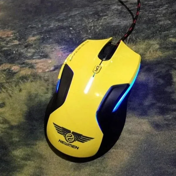 Chuột gaming Newmen N500 Plus (Vàng) USB 2.0 có dây 6 nút bấm