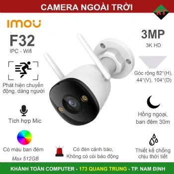 Camera Wifi ngoài trời IMOU F32 3MP (IPC-F32FP)