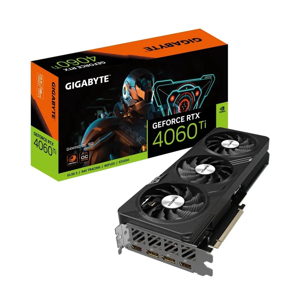 Card đồ họa VGA Gigabyte GeForce RTX 4060 Ti GAMING OC (16G GDDR6  - 18 Gbps - 3 Fan)