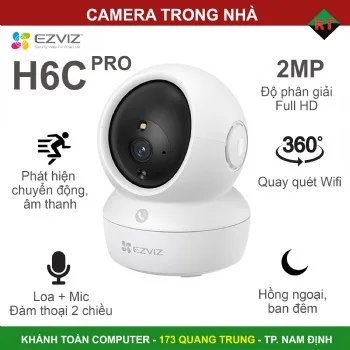 Camera Wifi Ezviz CS-H6C Pro 2MP (1080P, gọi điện qua app, quay quét)