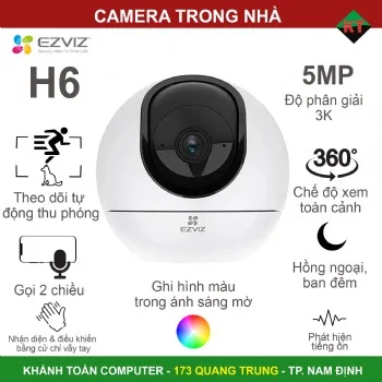 Camera Ezviz H6 3K 5M (CS-H6-V100-1J5W): Camera thông minh cho gia đình