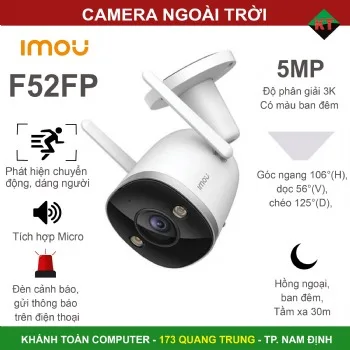 Camera IMOU F52FP 5M WIFI IPC( Camera ngoài trời có màu ban đêm )