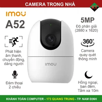 Camera IP Wifi IMOU A52 5MP ( Camera trong nhà quay quét 360 độ )