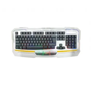 Bàn Phím Newmen KB813 Lighting Gaming (Bản Trắng Xám - LED RGB có kê tay)