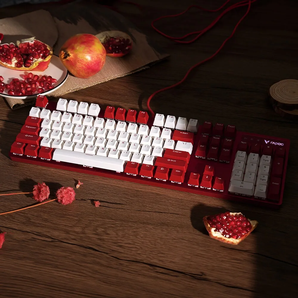 Bàn Phím Cơ Gaming Rapoo V500 Pro (Bản Đỏ - Trắng)