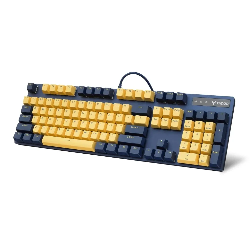 Bàn Phím Cơ Gaming Rapoo V500 Pro (Bản Vàng - Xanh)