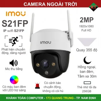 Camera Imou S21 FP ( 2MP Full HD/ chống nước/ đèn cảnh báo chuyển động/mic )