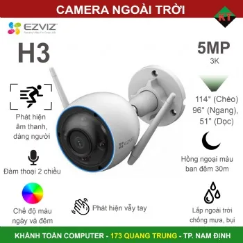 Camera Wifi Ngoài Trời EZVIZ H3 3K Full Color