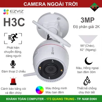 Camera thân ngoài trời EZVIZ CS-H3C 3MP 2K