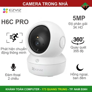 Camera H6c Pro 3K Ezviz 5M(Camera nhà thông minh có khả năng quay quét)