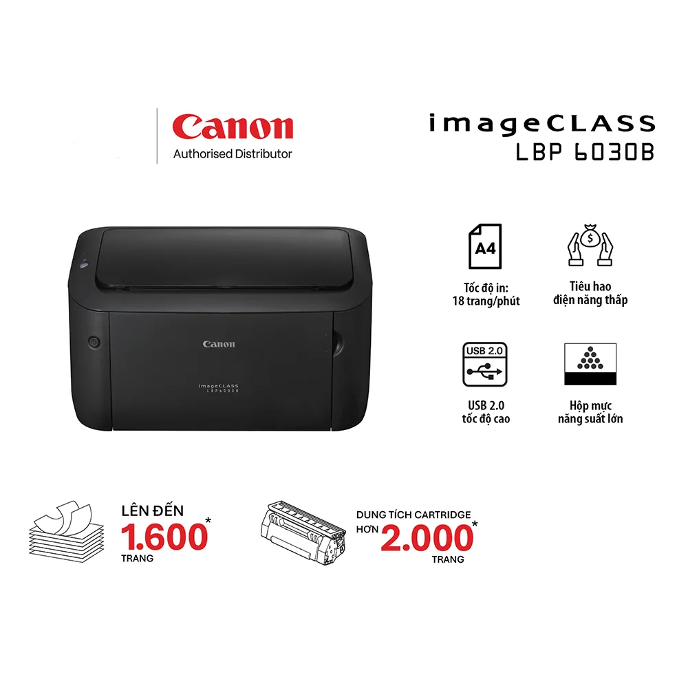 Máy in Laser đen trắng Canon 6030B (Tặng hộp mực)