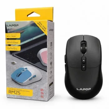 Chuột không dây LAPOP RM25 sạc pin type-C/ 2.4Ghz & bluetooth