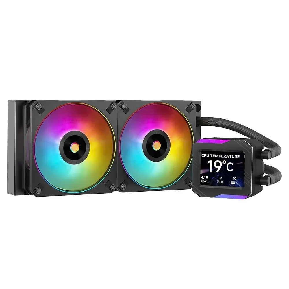 Tản nước Leopard Astroshell 240 V2 Black | ARGB Display, Đen