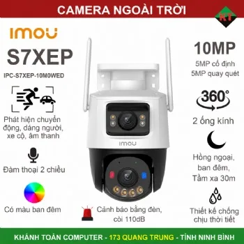 Camera Wifi ngoài trời Cruiser Dual 2 10MP iMOU IPC-S7XEP-10M0WED