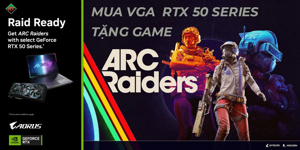 🎮 MUA RTX 50 SERIES – NHẬN NGAY GAME ARC RAIDERS DELUXE EDITION MIỄN PHÍ! 🎮