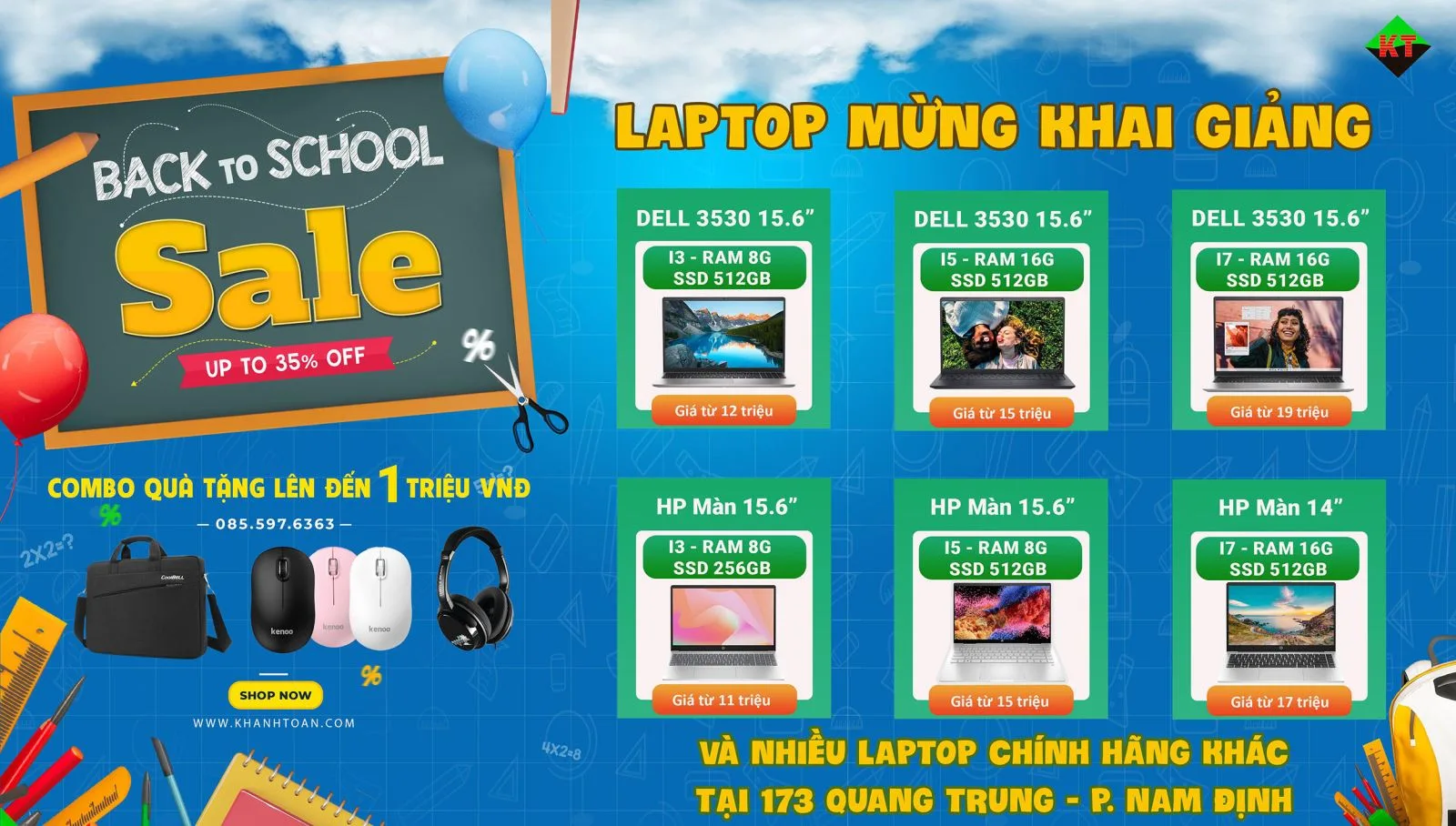BACK TO SCHOOL 2025 – SALE LAPTOP MỪNG KHAI GIẢNG