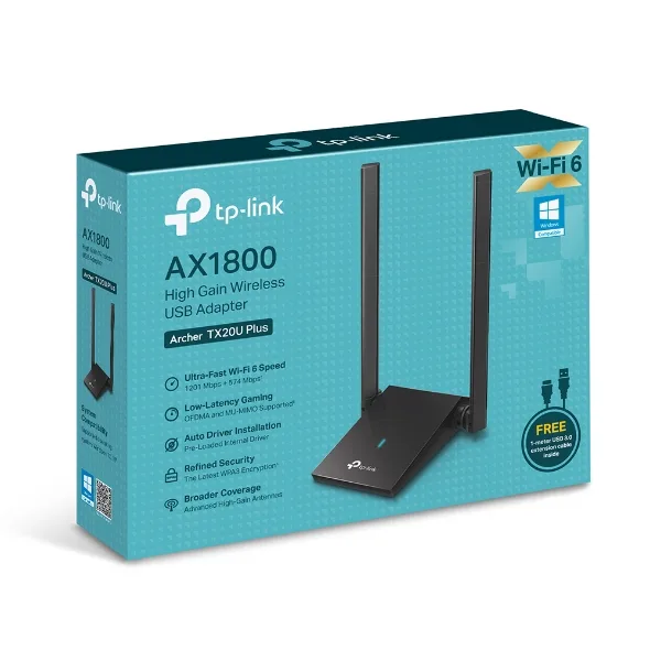 Archer TX20U Plus – USB Wi-Fi Dual Antenna Hiệu Suất Cao AX1800