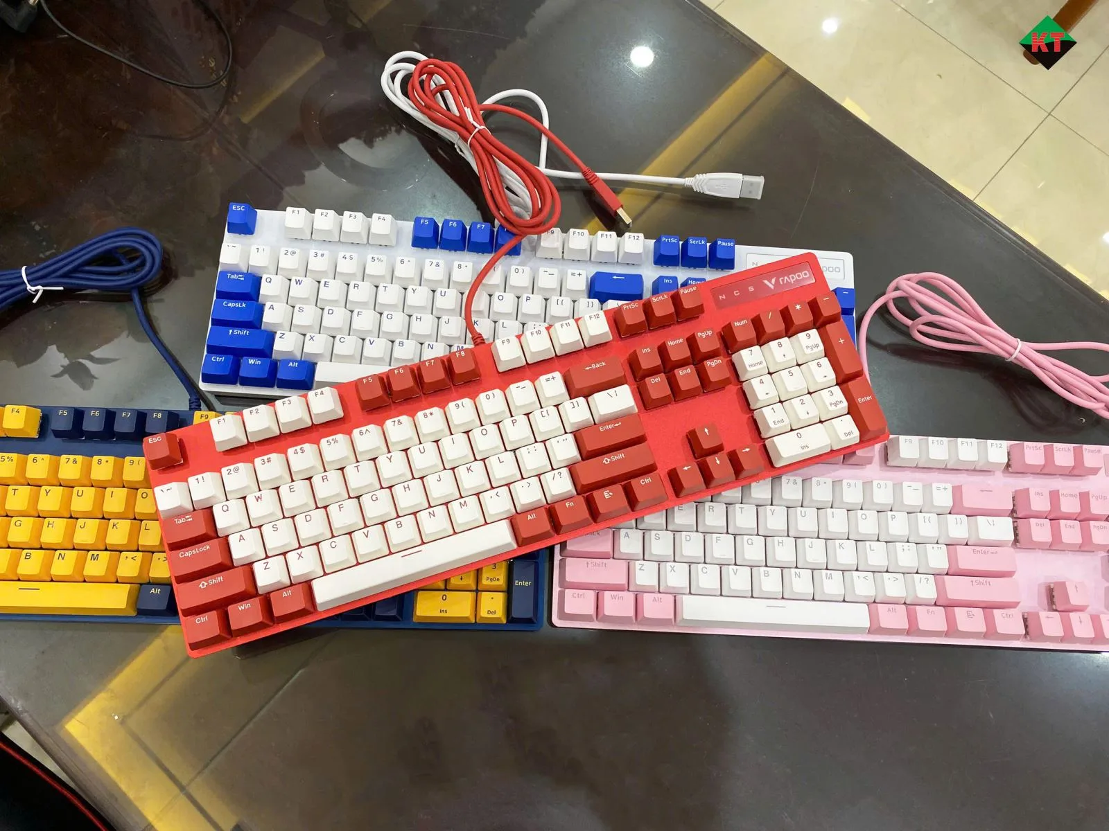 Bàn Phím Cơ Gaming Rapoo V500 Pro (Bản Đỏ - Trắng)