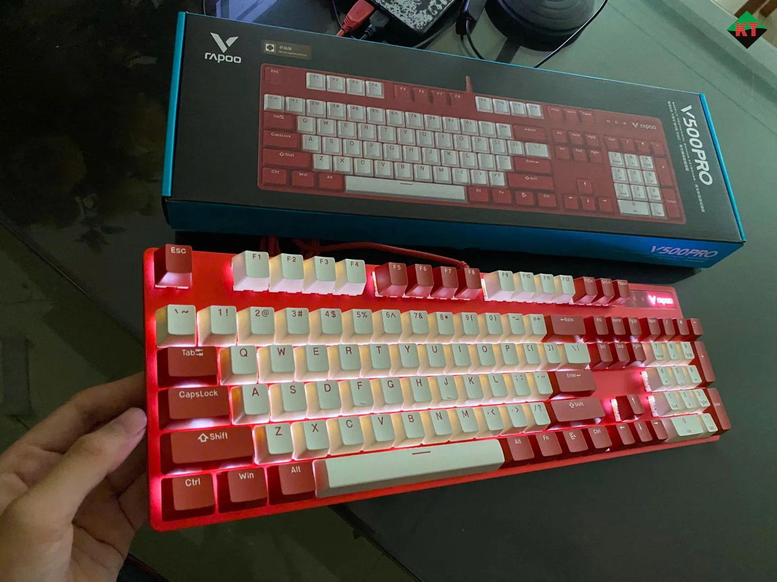 Bàn Phím Cơ Gaming Rapoo V500 Pro (Bản Đỏ - Trắng)