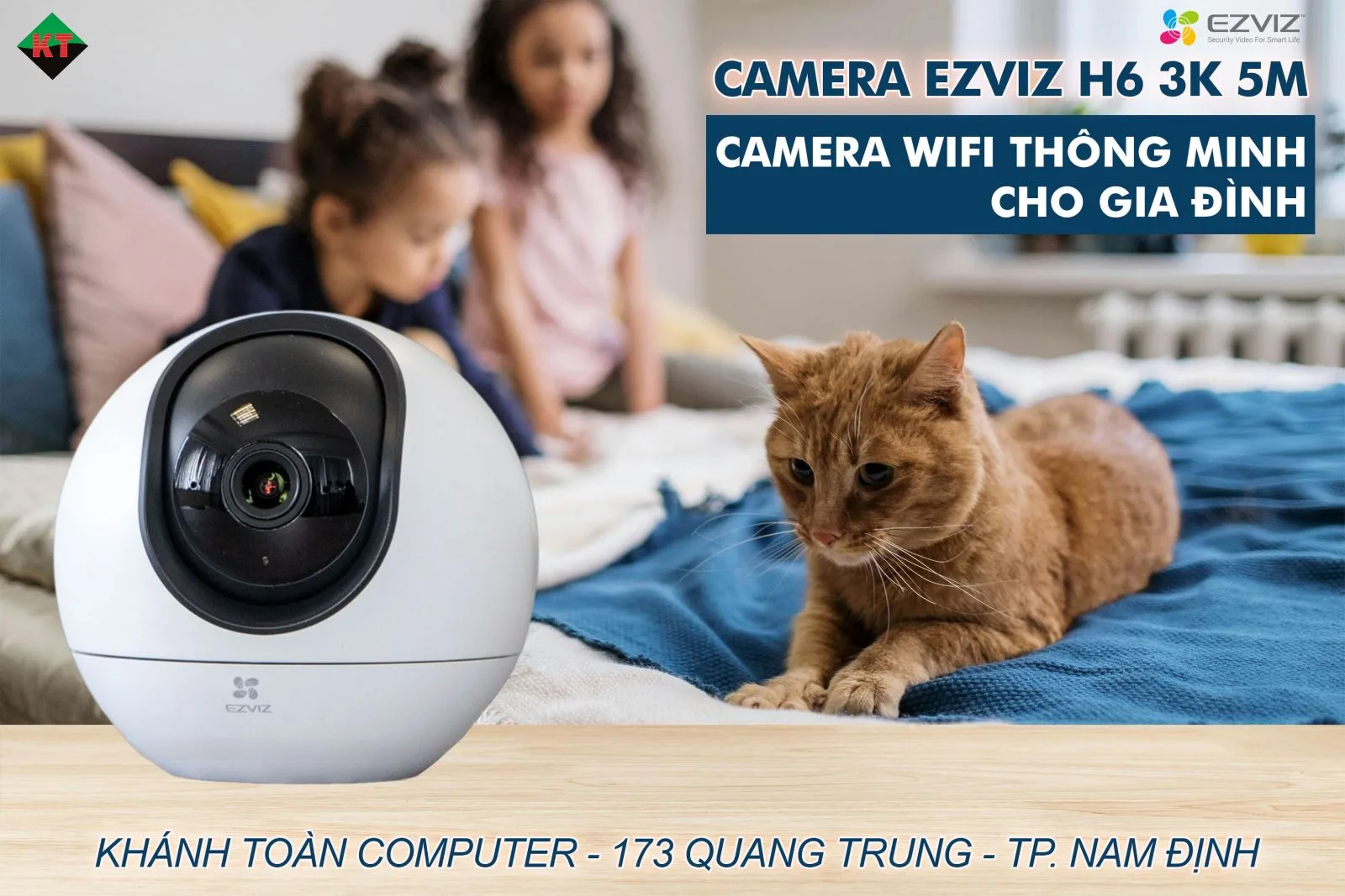Camera Ezviz H6 3K 5M (CS-H6-V100-1J5W): Camera thông minh cho gia đình