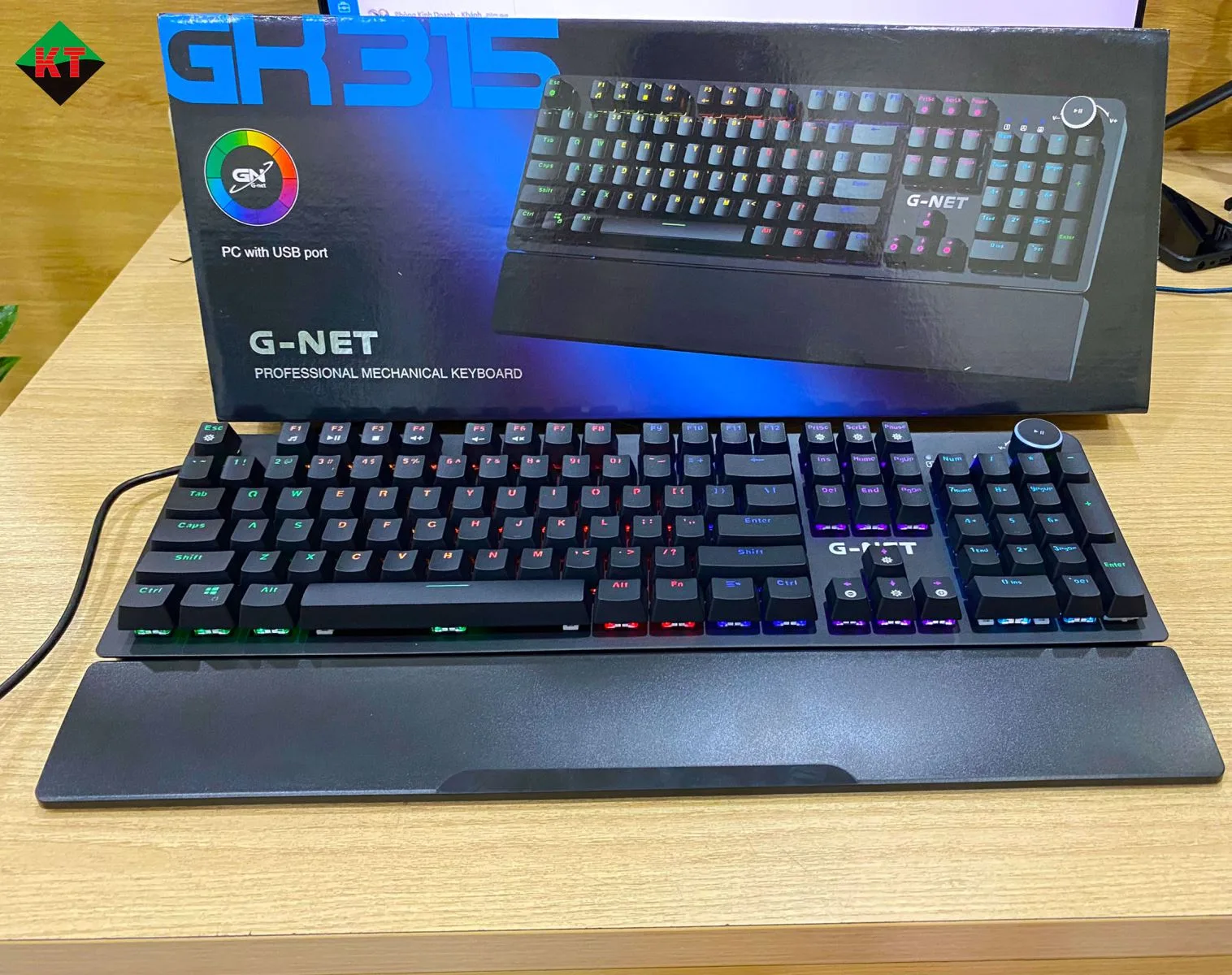 BÀN PHÍM CƠ GAMING GNET GK315 LED RGB ( Full Size Led 7 màu nhiều chế độ )