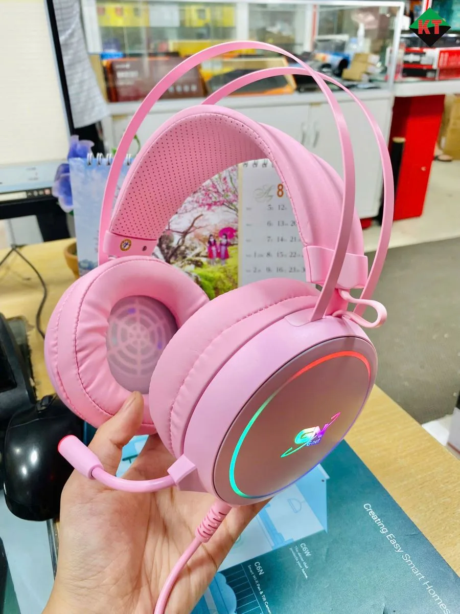 TAI NGHE GNET G09 7.1 LED RGB Pink